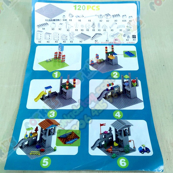 Lego, Lego lắp ráp mô hình, mô hình lắp ráp 120 chi tiết ngôi nhà nhỏ, đồ chơi cho bé