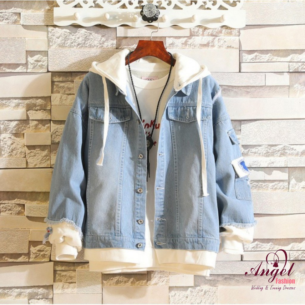 [Freeship] Áo khoác jean NAM NỮ UNISEX thời trang Miamo cao cấp 0034