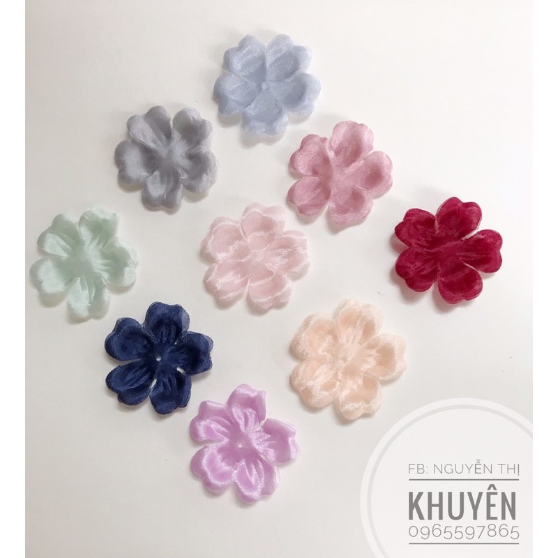 Cánh hoa voan dập sẵn