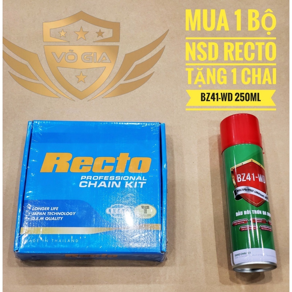 NSD Nhông sên đĩa Recto dùng cho Exciter 135 - 150 Winner - Satria - Raider FI