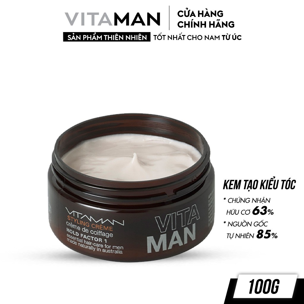 Kem Tạo Kiểu Tóc Dành Cho Nam Vitaman Styling Crème 100g
