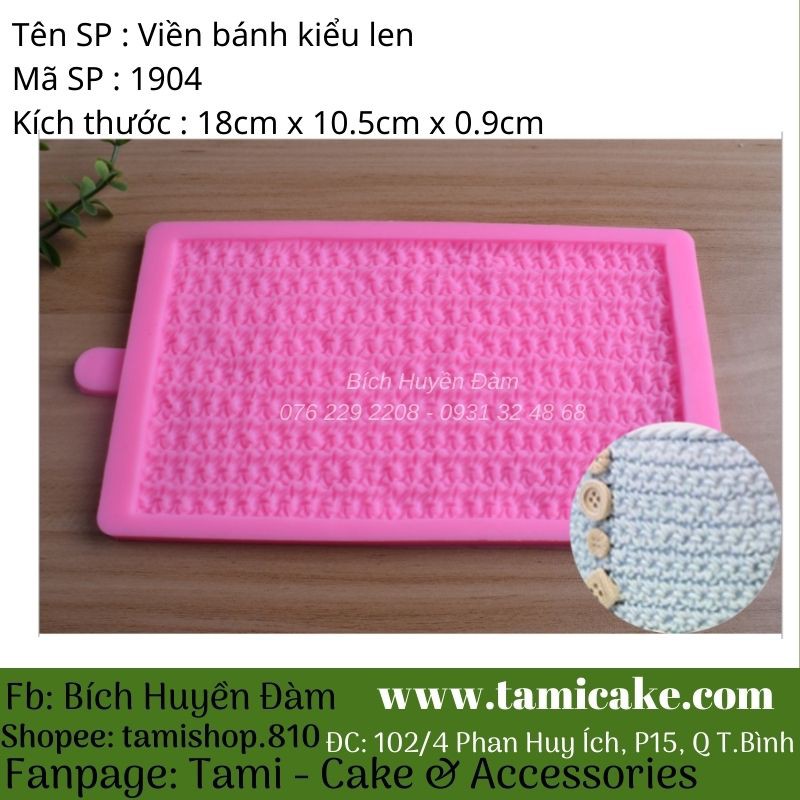 Viền bánh silicon kiểu len 1903