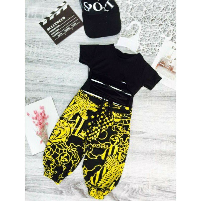 🎀Set Áo Croptop + Quần Bolai Cực Năng Động Cho BÉ Yêu🎀➖Size 7-26kg