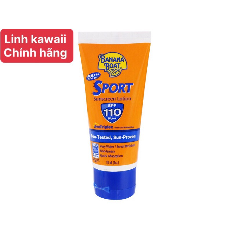 [USA] Kem chống nắng thể thao SPF100 - 90ml Banana Boat Sport