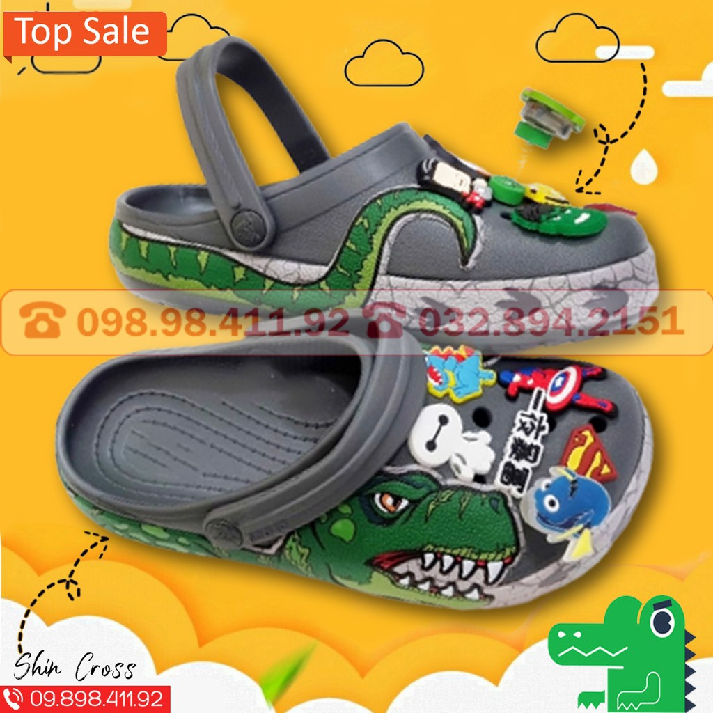 dép Cross cho bé mix nhiều mẫu DEPCRKIDS tặng thêm 6 jibitz Cross