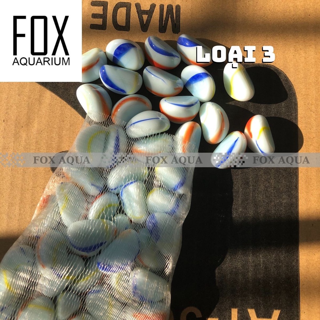 Sỏi thủy tinh, sỏi màu trang trí bể cá, chậu cây, decor không gian sống siêu rẻ 300-500Gr