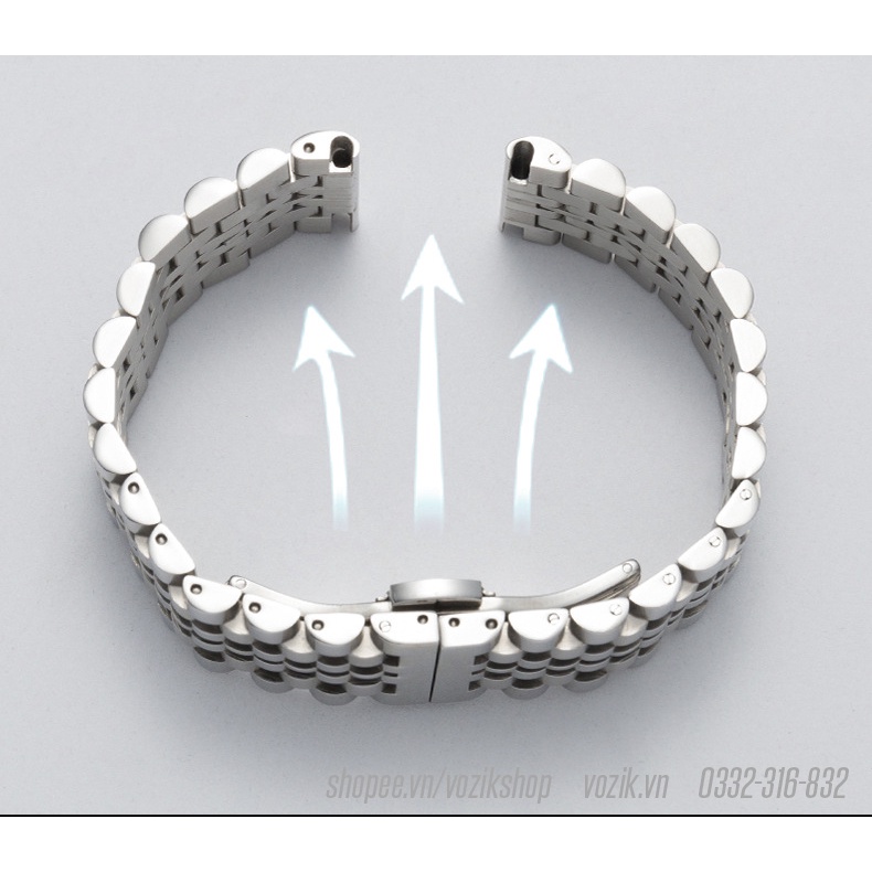 Dây đeo đồng hồ đeo tay VOZIK Model 15 thép không gỉ