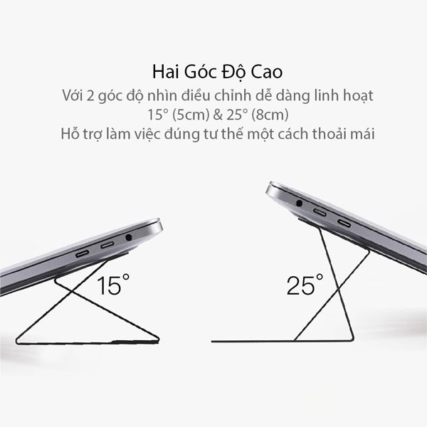 Đế Nâng Macbook Siêu Mỏng Moft Stand x DesignNest Siêu Nhẹ, Siêu Mỏng, 2 Góc Độ Điều Chỉnh Dùng Cho Laptop 11 - 16 inch