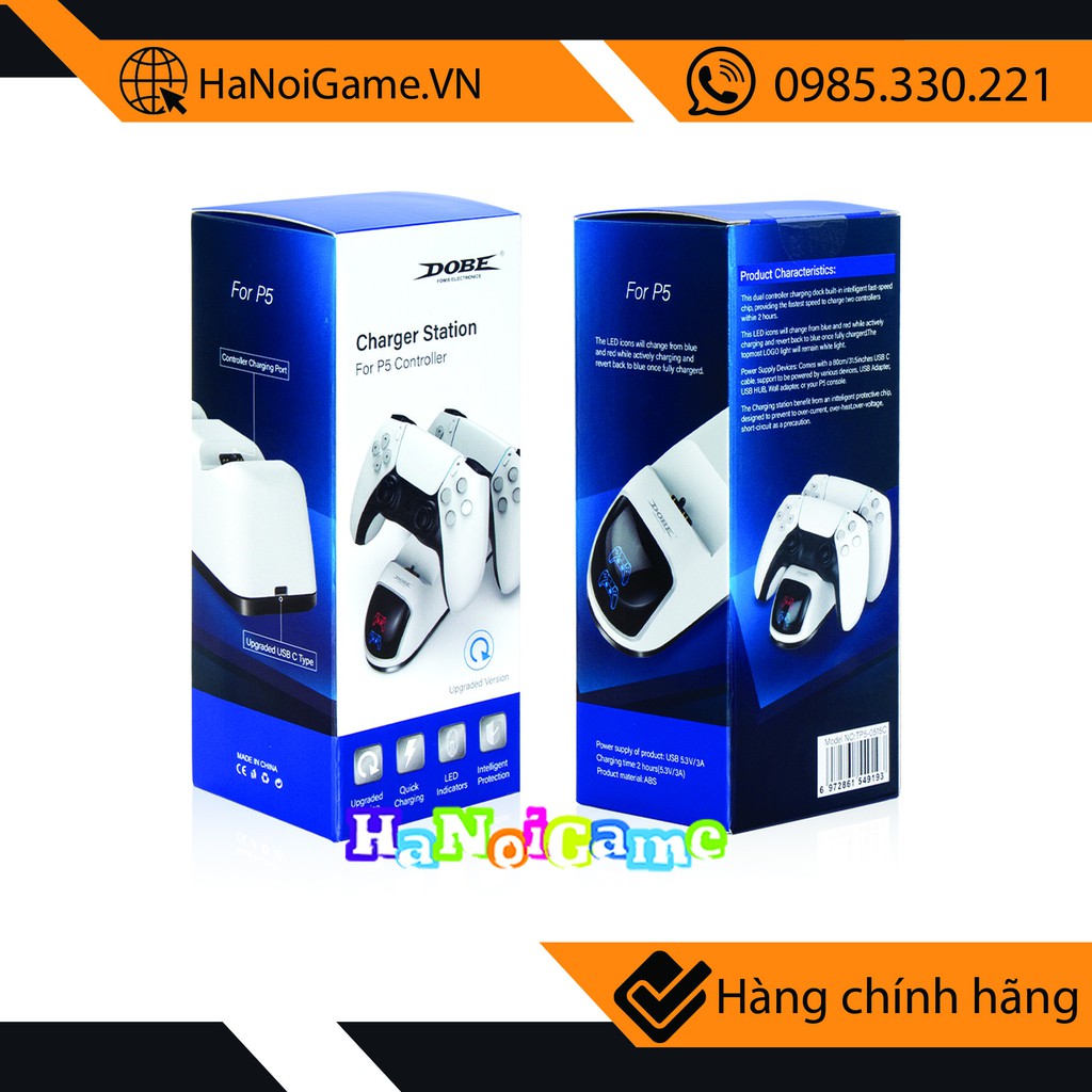 Bộ Dock Sạc Nhanh Tay PS5 DualSense Hàng Chính Hãng Dobe | TOP BÁN CHẠY ✔