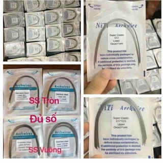 10 SỢI DÂY CUNG CHỈNH NHA - DÂY CUNG NIỀNG RĂNG NHA KHOA NITI,SS