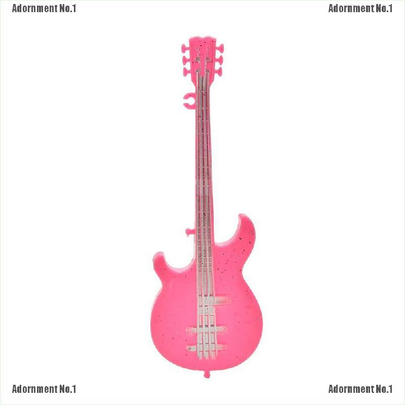 1 Cây Đàn Ghita Màu Hồng Thời Trang Sáng Tạo Dành Cho Búp Bê Barbies AdornmentNo1