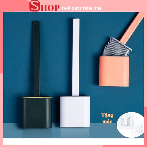 Cọ bồn cầu silicon siêu sạch, cọ vệ sinh toilet kèm hộp đựng 88185 SHOP TIỆN ÍCH