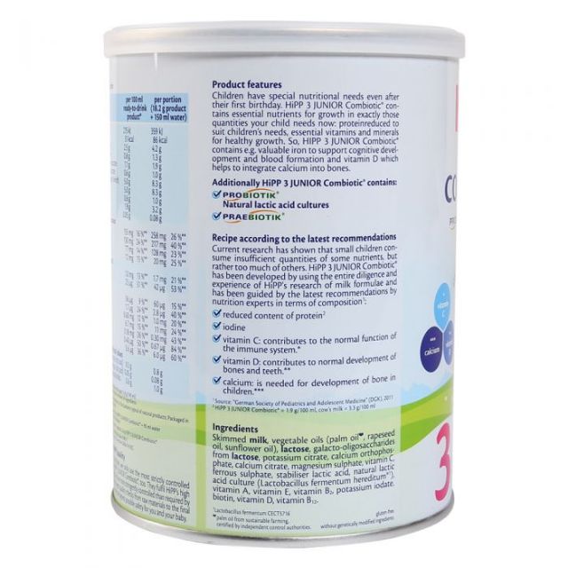 Sữa HiPP Combiotic Organic số 3 (350g)