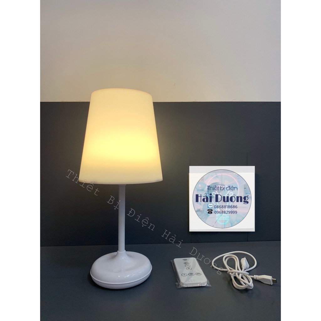 Đèn ngủ để bàn tích điện - đọc sách kiểu dáng hiện đại TN869 (điều khiển từ xa) - Bảo hành 1 năm - Tăng giảm ánh sáng