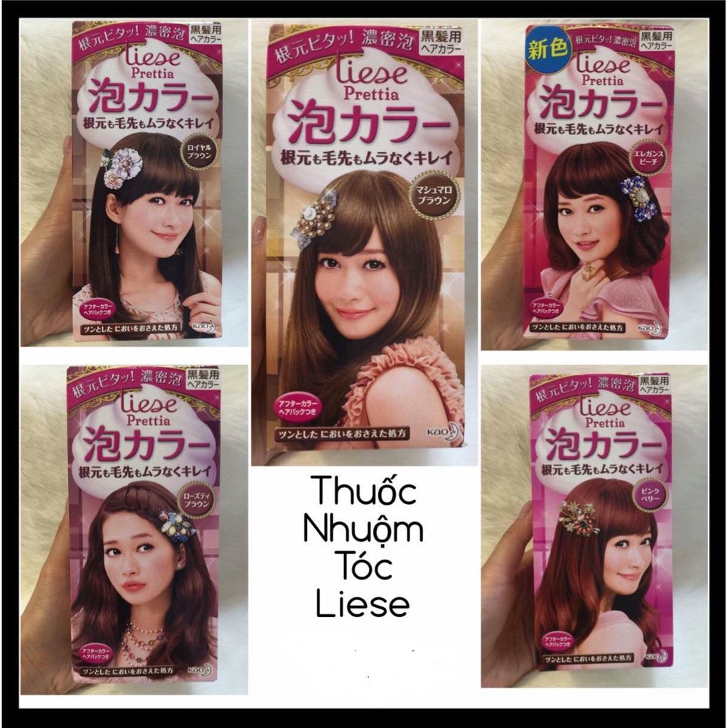Thuốc nhuộm tóc dạng bọt của Kao Liese Prettia Nhật Bản