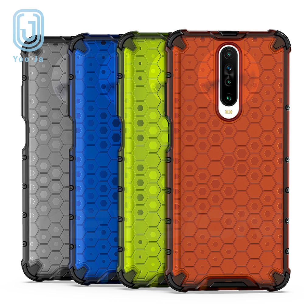 Ốp điện thoại chống sốc họa tiết tổ ong cho Xiaomi Redmi 9 Note 5 6 7 8 9 Pro 8T