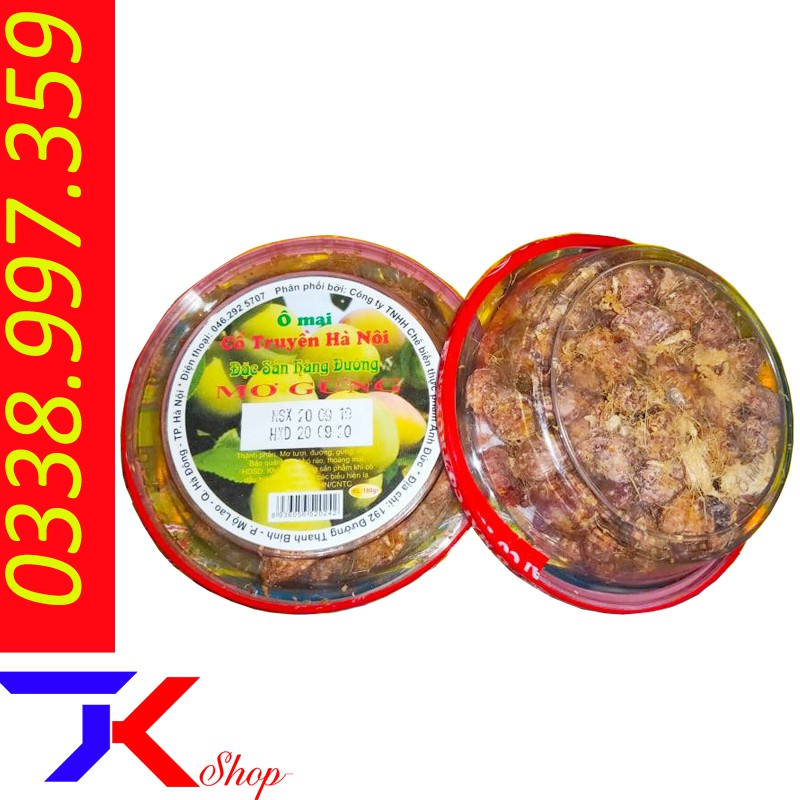 Ô Mai MƠ GỪNG đặc sản hàng đường 180gr