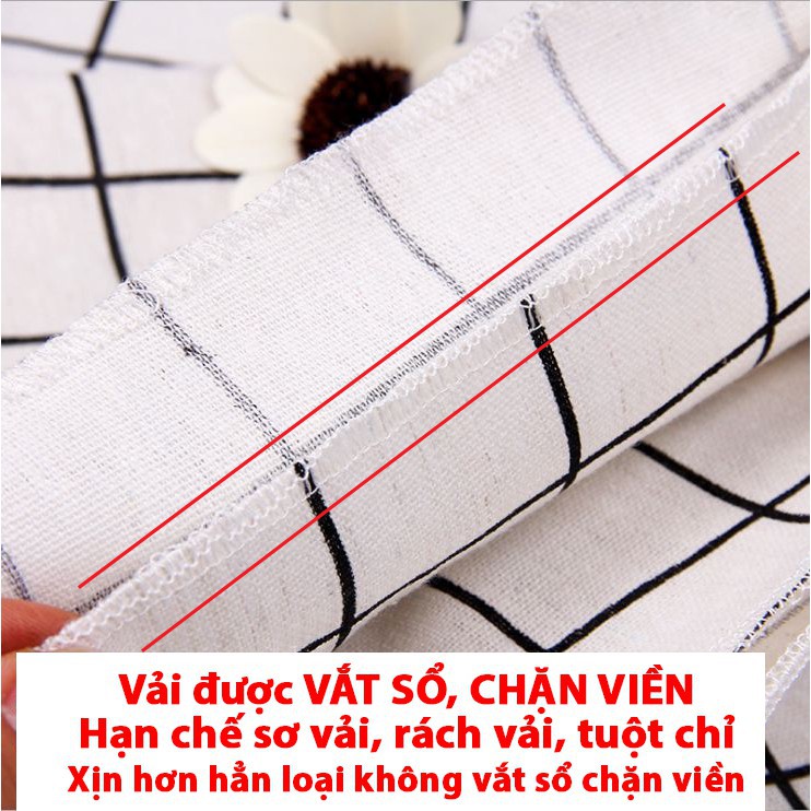 2P11 Thảm Vải bố chụp ảnh 50x100 có vắt sổ chặn viền kẻ caro dùng làm phông nền chụp ảnh đẹp Hàn Quốc insta