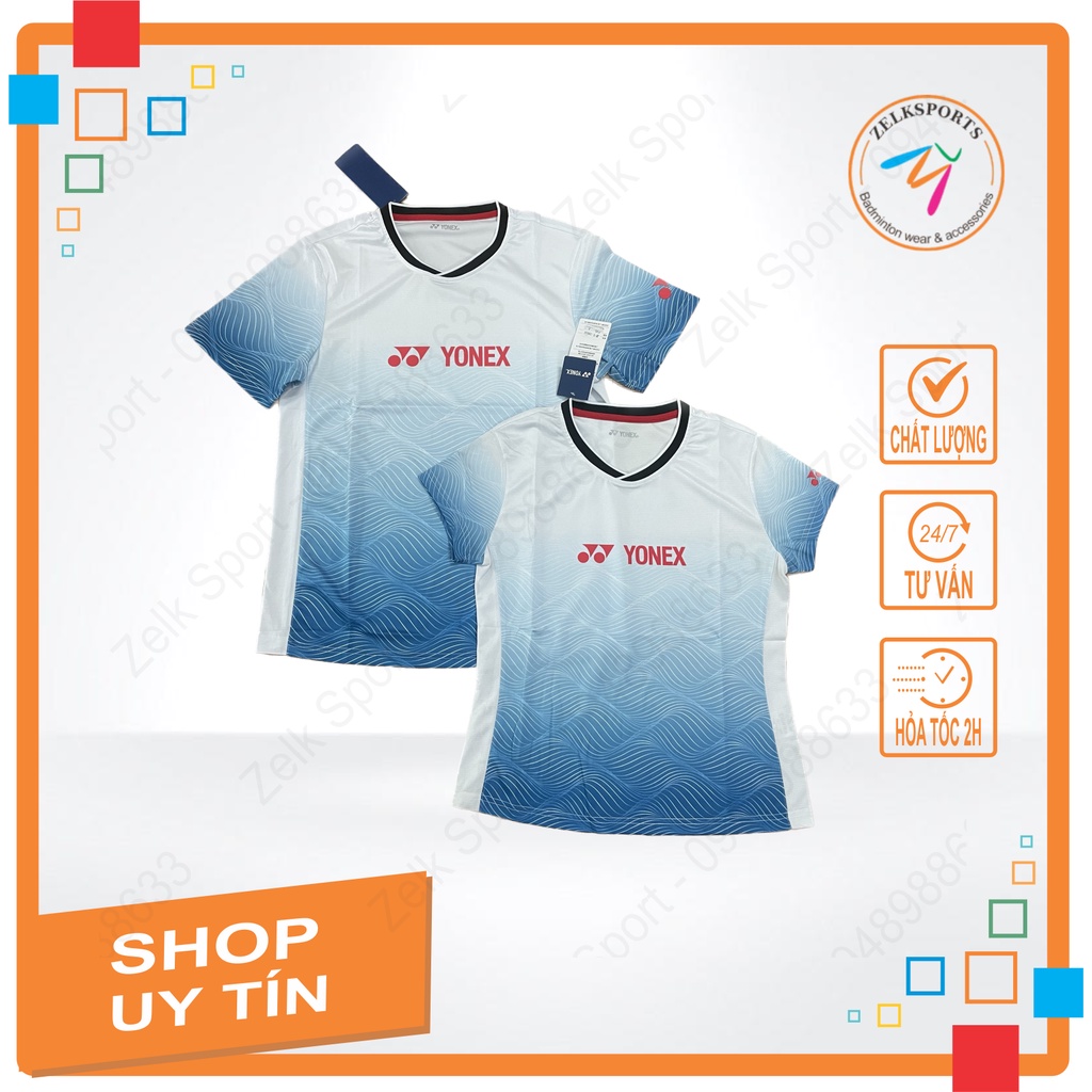 Áo cầu lông Yonex 2065 trắng (nam,nữ)