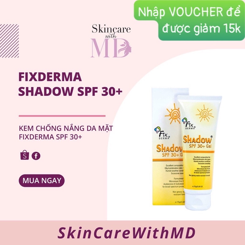 Kem chống nắng da mặt Fixderma SPF 30+ (chính hãng)