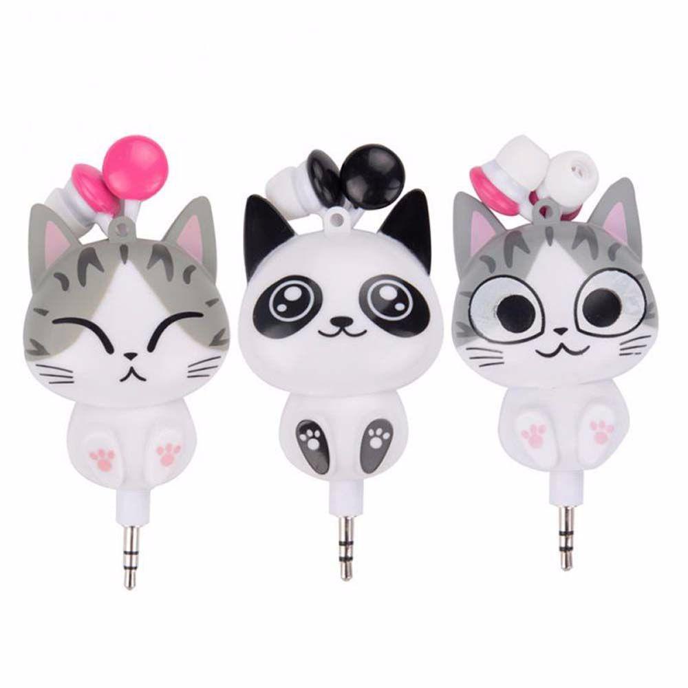 Tai Nghe Có Dây 3.5mm Hình Gấu Trúc Hoạt Hình Đáng Yêu