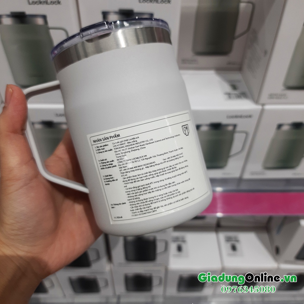 Cốc giữ nhiệt Lock&Lock Metro Mug 475ml LHC4219  - Hàng chính hãng