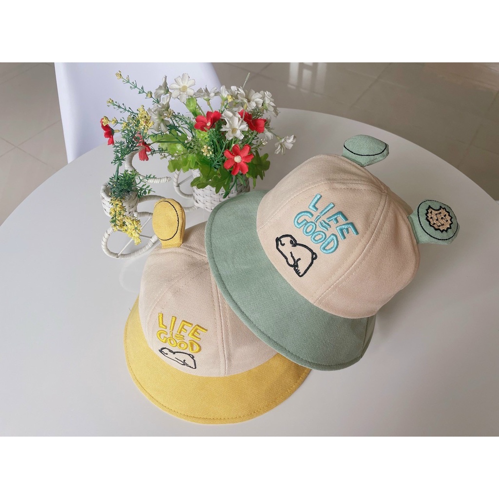 Nón cho bé (2 tuổi - 4 tuổi), mũ trẻ em LIFE GOOD vải Nhung mềm êm (Ảnh thật)