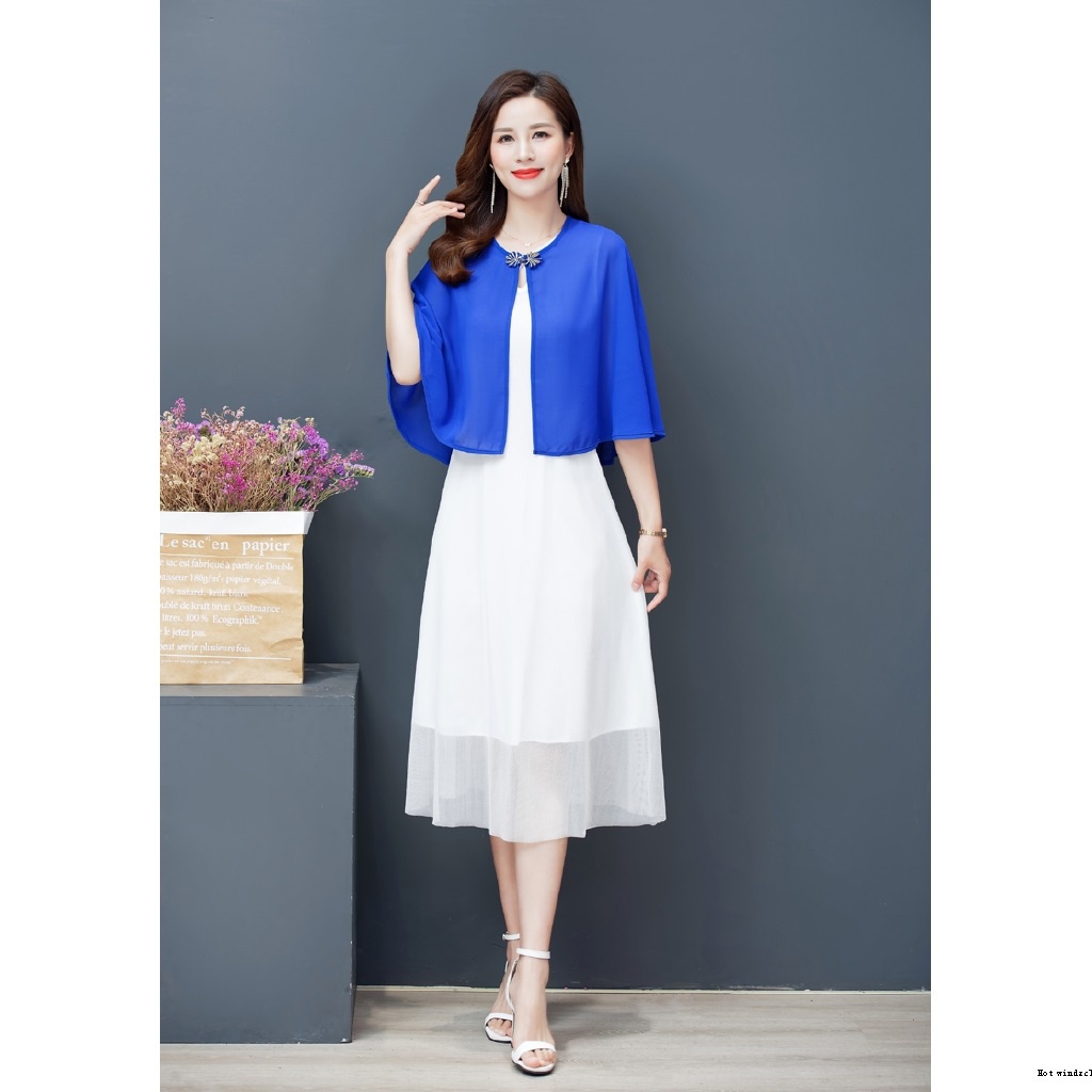 Áo Choàng Ngắn Vải Voan Màu Đen Dễ Phối Đồ Thời Trang Mùa Hè 2020 Cho Nữ | BigBuy360 - bigbuy360.vn