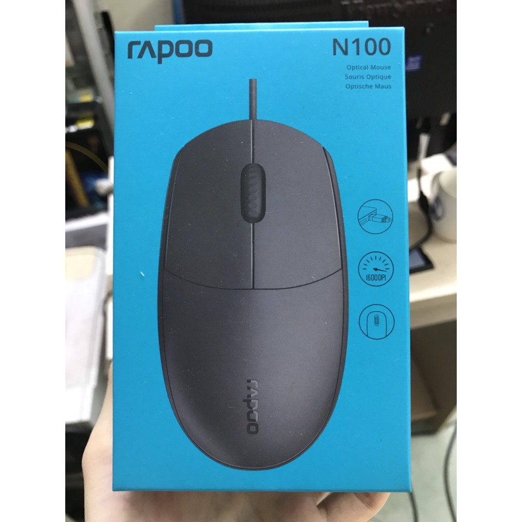 Chuột Rapoo N100/ N120/ N200 có dây USB mới 100%- Bảo hành 24 Tháng