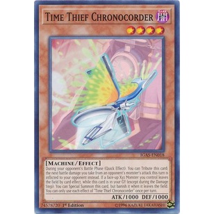 Thẻ bài Yugioh - TCG - Time Thief Chronocorder / IGAS-EN018'