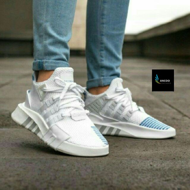 (SALE HOT) Giày thể thao sneaker ADIDAS EQT ADV 2018 White blue Trắng Xanh da trời (FULLBOX)