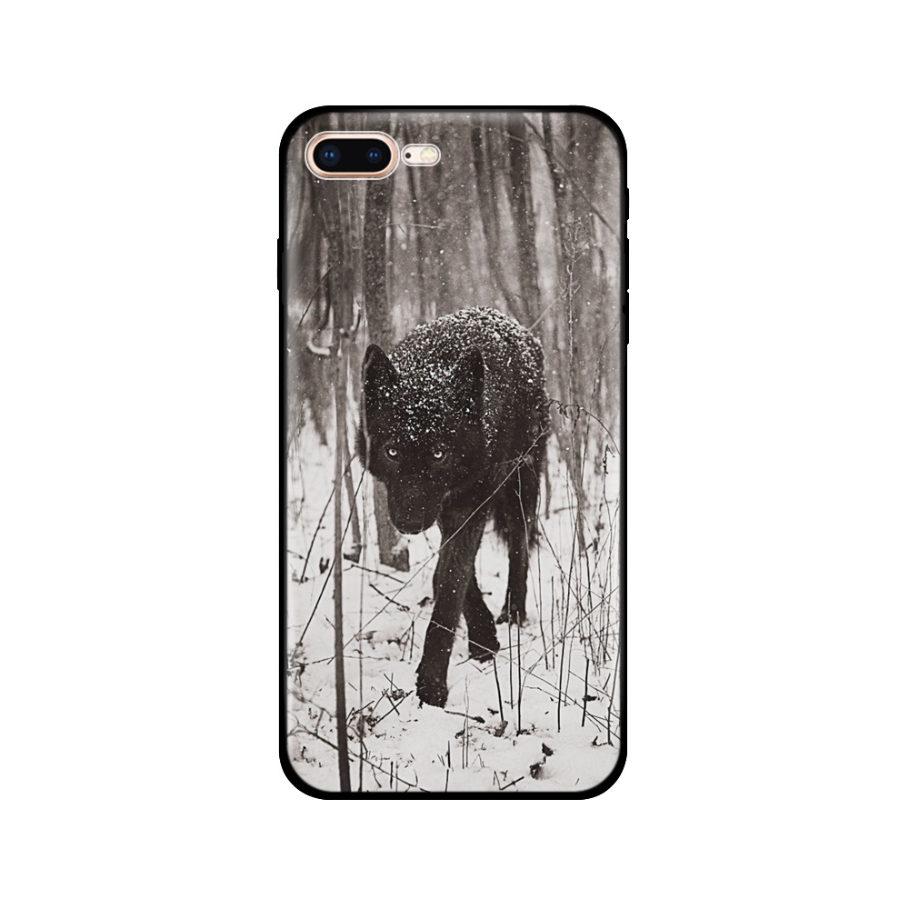 Ốp Điện Thoại Tpu Dẻo Màu Đen In Hình Con Sói Cho Iphone 5s 5 S SE 2020 2016 6s 6 S 7 8 Plus