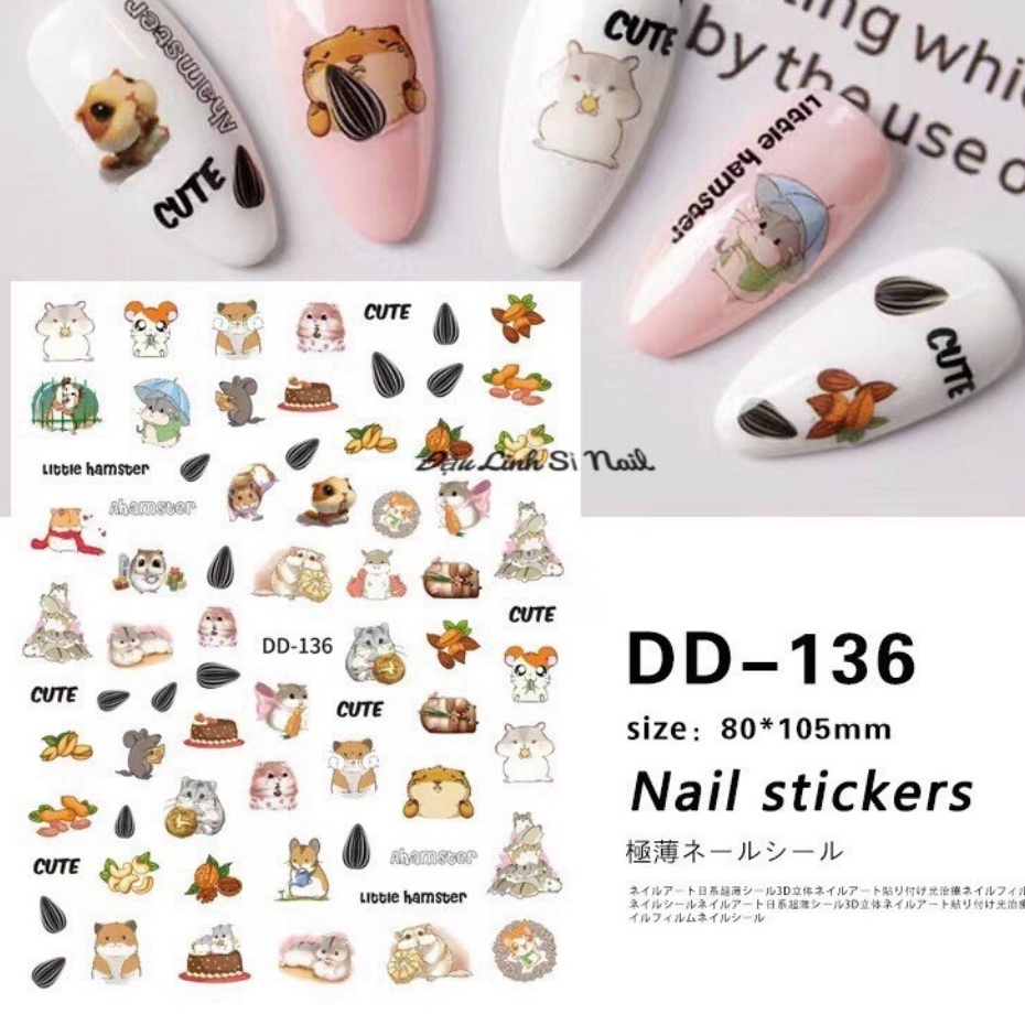 Sticker miếng dán móng tay mã DD-136