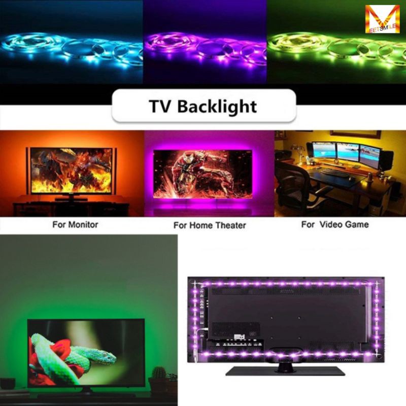 Combo Led dây nhiều màu RGB 5050 5V và bộ mạch nháy có điều khiển