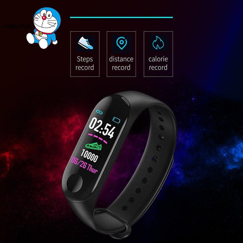 Đồng Hồ Đeo Tay Thông Minh M3plus Đo Nhịp Tim / Nhắc Nhở Giấc Ngủ Chống Nước