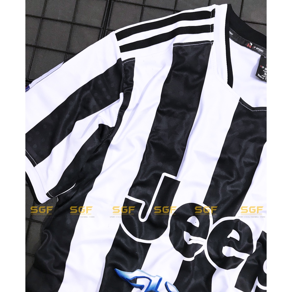 Quần Áo Bóng Đá JUVE trắng sọc đen sân nhà 2021