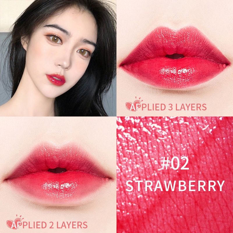 Son Môi Dạng Lỏng 3 Trong 1 Dưỡng Ẩm Tự Nhiên Mềm Mượt Chống Thấm Nước Lâu Trôi