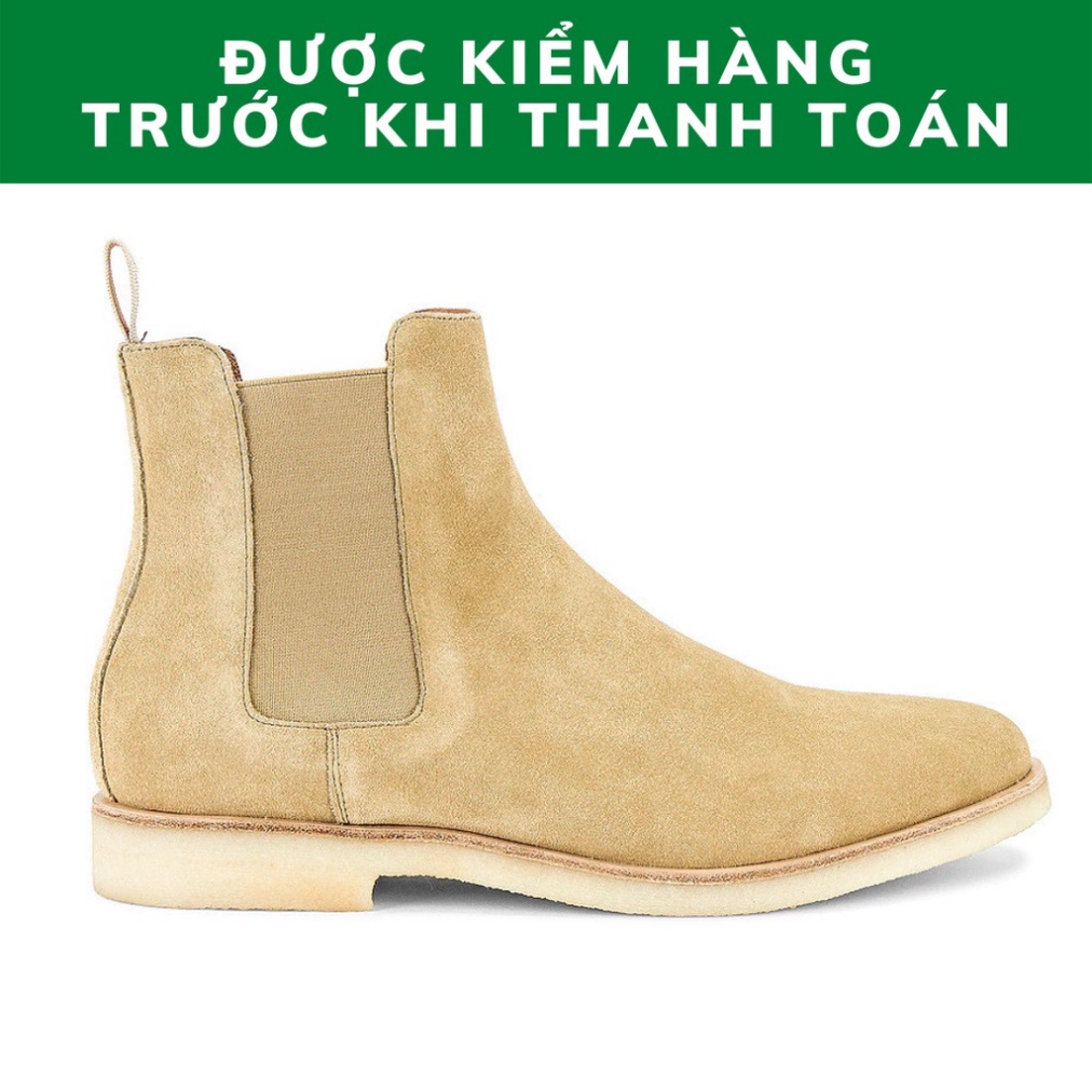 Giày Chelsea boots thời trang nam chất liệu da lộn màu tan 💖Bảo hành 12 tháng💖