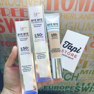 Kem dưỡng lên màu It Cosmetics Bye Bye Foundation Full Coverage Moisturizer™ with SPF 50+