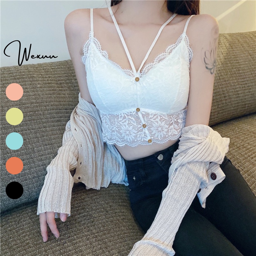 Áo bra ren nữ Xuu Design thiết kế đệm mút mỏng vừa dáng lửng phối ren sexy gợi cảm- BR20