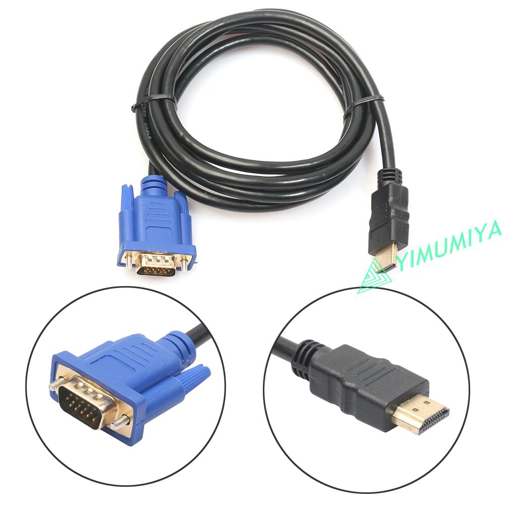 YI HDMI Gold Male To VGA HD Male 15Pin Adapter 1080P Converter Cable 6FT