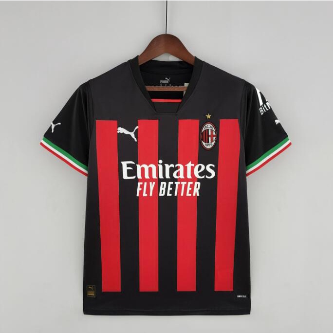 Áo Thun Bóng Đá Câu Lạc Bộ AC Milan 2022-2023 22-23 Milan Size S-XXL
