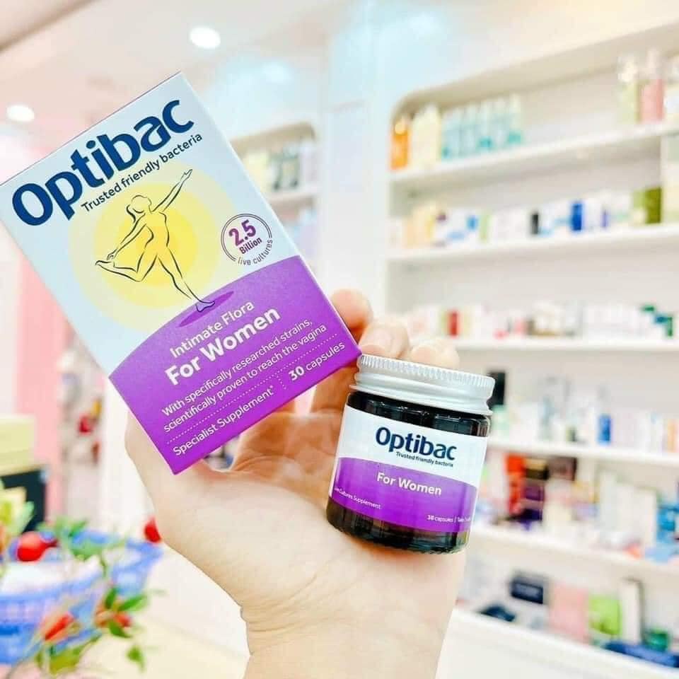 Men Vi Sinh Optibac tím Optibac Probiotics For Women Anh Quốc hộp 30 viên giảm các bệnh về phụ khoa cho phụ nữ
