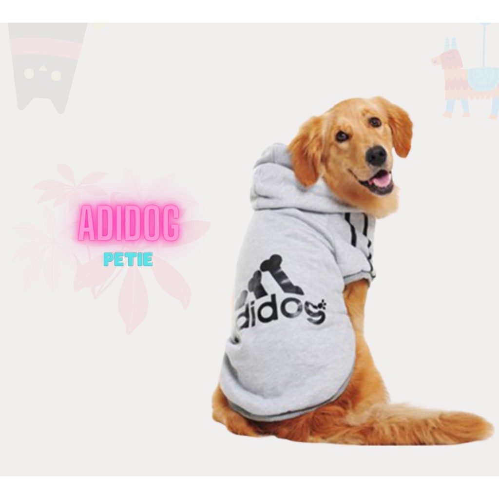 Áo ấm cho chó mèo Adidog hàng hiệu vải nỉ siêu ấm áp