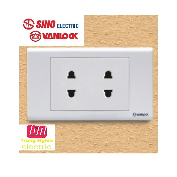 [SINO] Ổ Cắm Đôi 2 Chấu - 16A Dòng S18