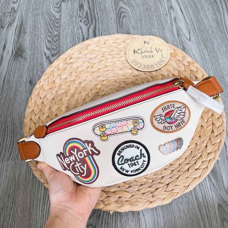 ‼️Rẻ nhất Shopee‼️Túi bao tử Coach sticker CA304