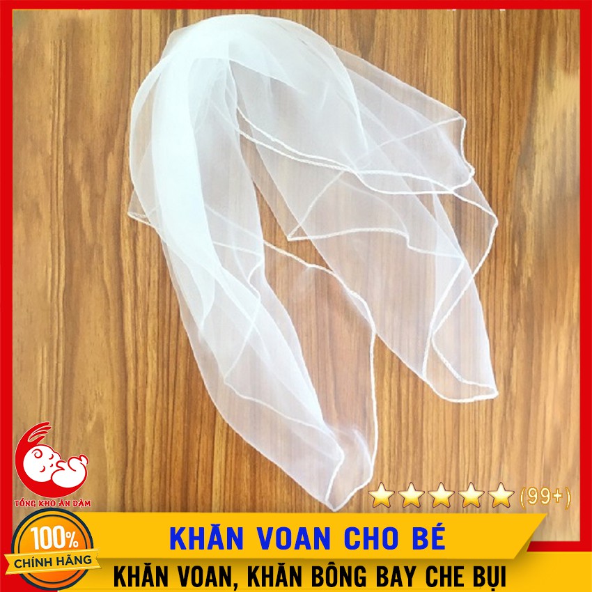 [Mã SKAMLTSM9 giảm 10% đơn 99K] Khăn Voan Trắng Che Bụi, Khăn Bông Bay Che Gió Cho Bé - SP000560