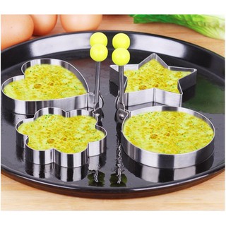 Bộ 4 Khuôn Làm Bánh, Tráng Trứng Đẹp Mắt Hình Giao Ngẫu Nhiên