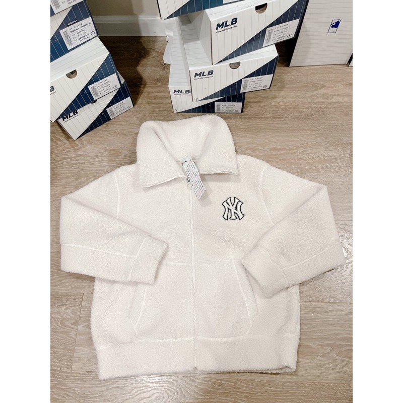 hàng sẵn Áo lông cừu MLB Stand Neck Dumble Fleece