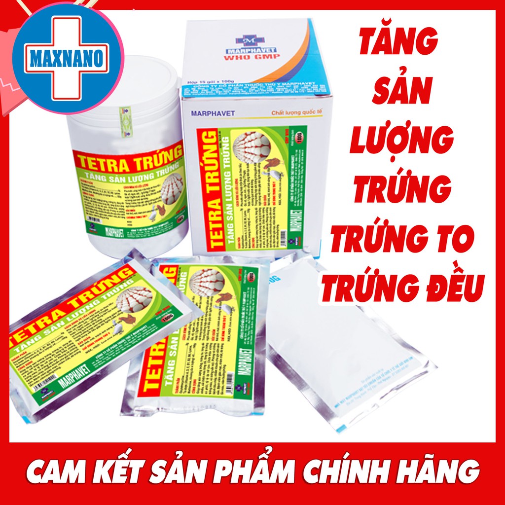 TETRA TRỨNG T 1KG Tăng sản lượng trứng, kéo dài chu kỳ đẻ, trứng to và đều cho vật nuôi, gia cầm, thủy cầm